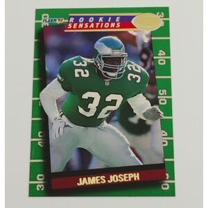 1992 NFL Fleer 'Rookie Sensations' | James Joseph | #6 | Philadelphia Eagles